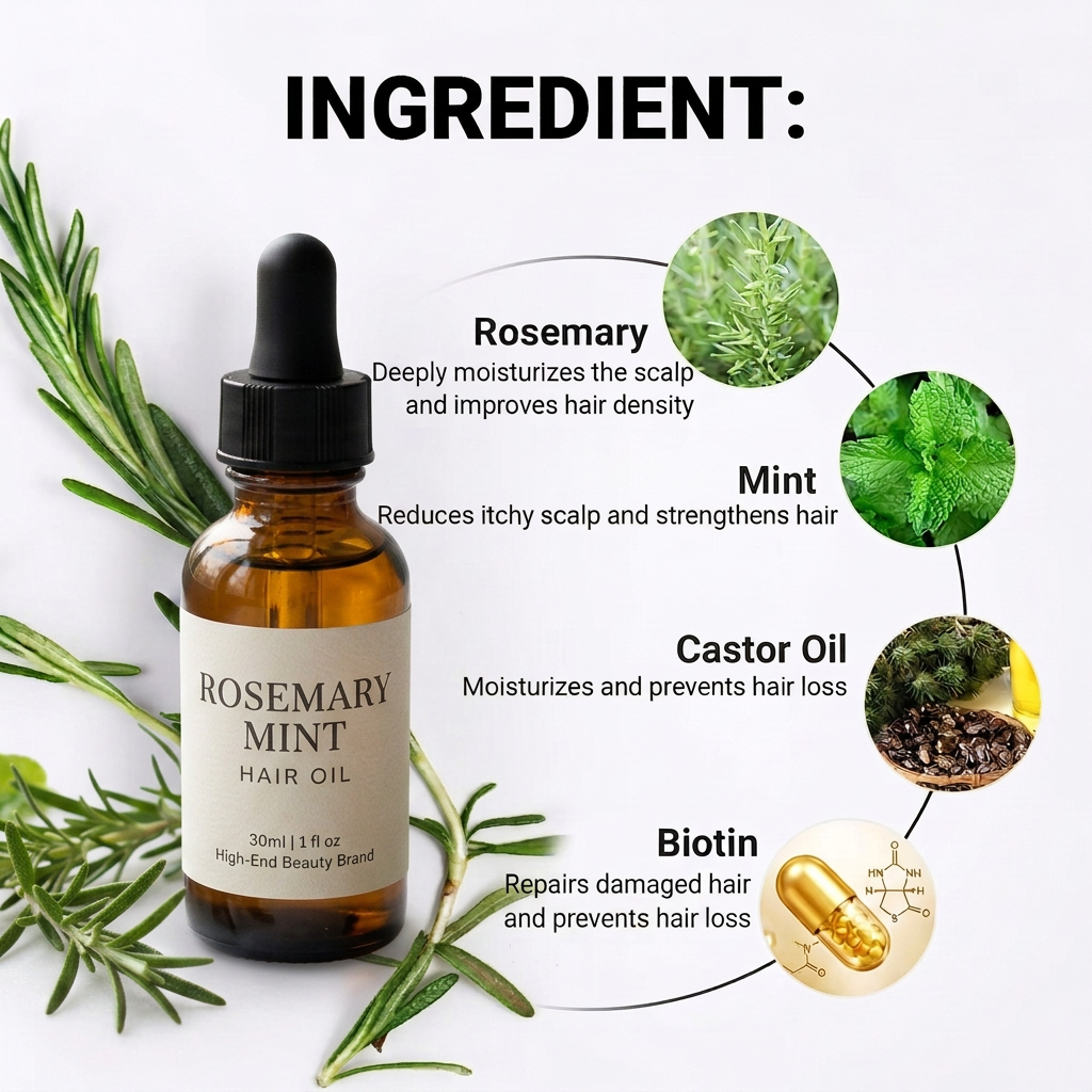 Rosemary Mint Hair Strengthening Oil